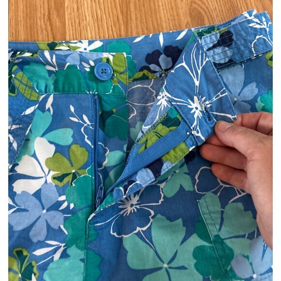 White Stag Skort Womens Blue Floral With Stretch Waistband & Belt Size 12-14 - Picture 2 of 8